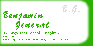 benjamin general business card