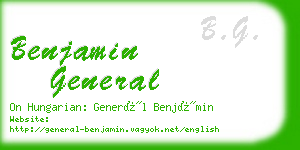 benjamin general business card